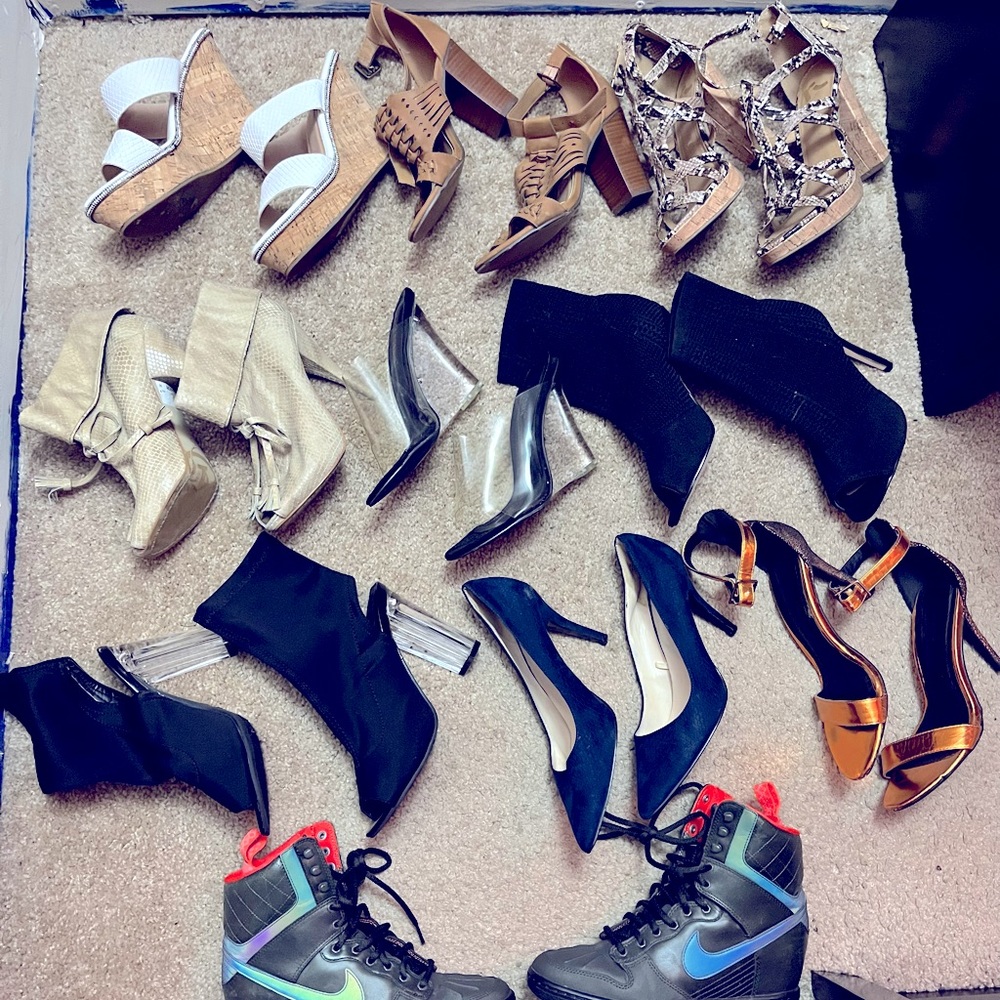Selling my mother’s heels and sneakers. Need them to be gone asap.